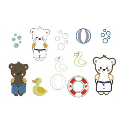 Stickdatei - zARTbesaitet - Schwimmbär